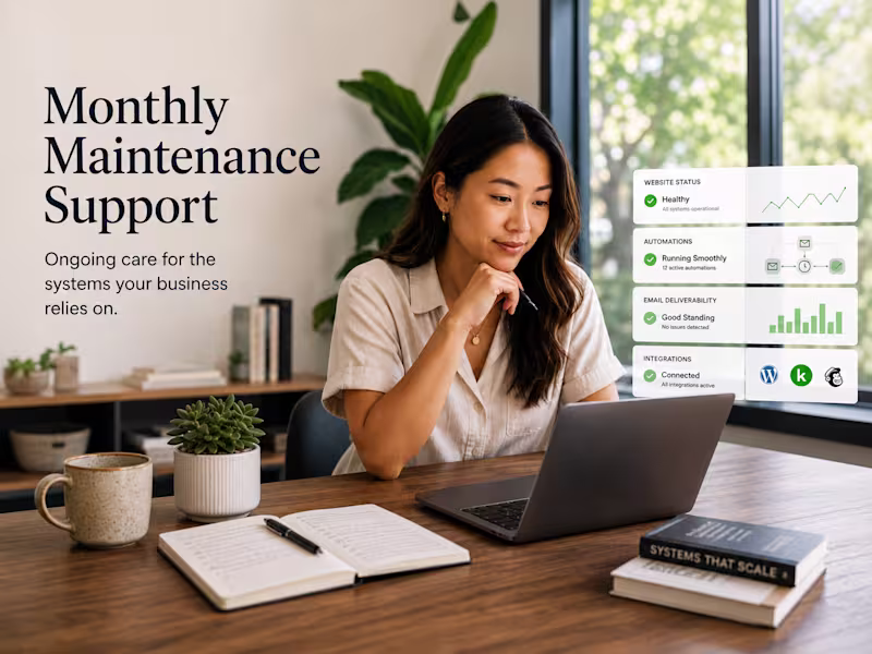 Cover image for Monthly Maintenance Support