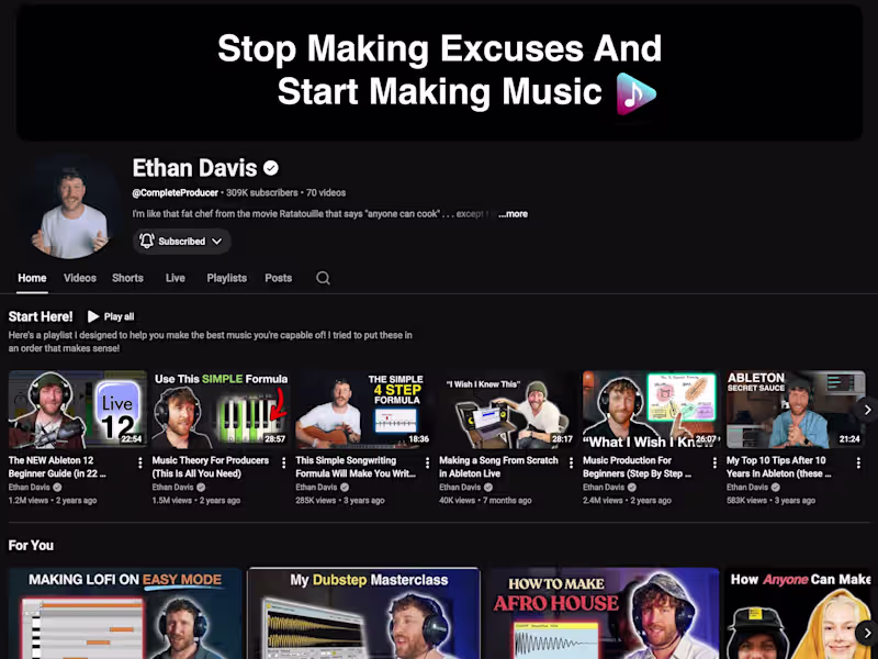 Cover image for YouTube Video Editing — Ethan Davis