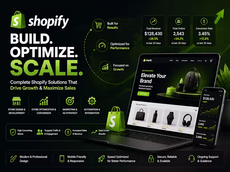 Cover image for Shopify Store Setup & Sales Growth