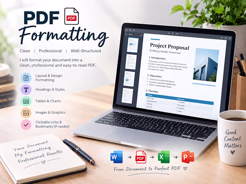 Cover image for Professional PDF Formatting & Document Design