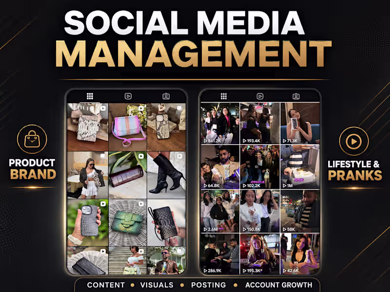 Cover image for Selected social media management work