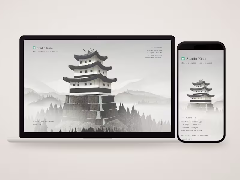 Cover image for Studio Kōzō: an architect's page that takes a castle apart