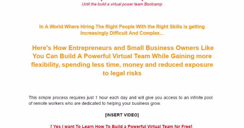 Cover image for Build a Virtual Dream Team in 5 Days (Without Wasting Money)