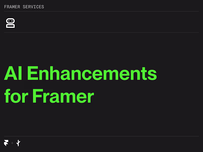 Cover image for AI Enhancements for Framer (1-10 pages)