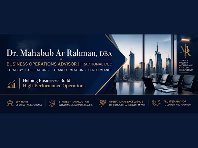 Cover image for Fractional COO & Business Operations Advisory