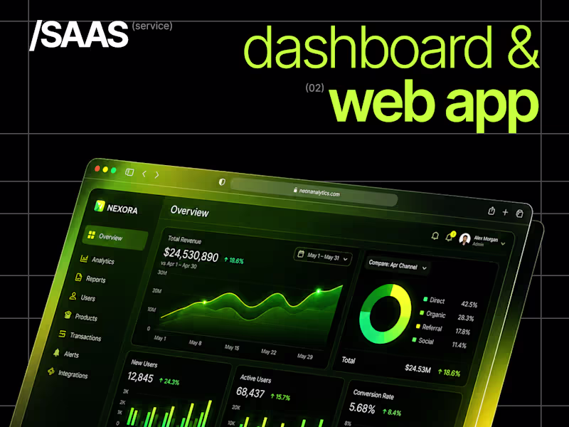 Cover image for  SaaS Dashboard & Web App UX/UI Design