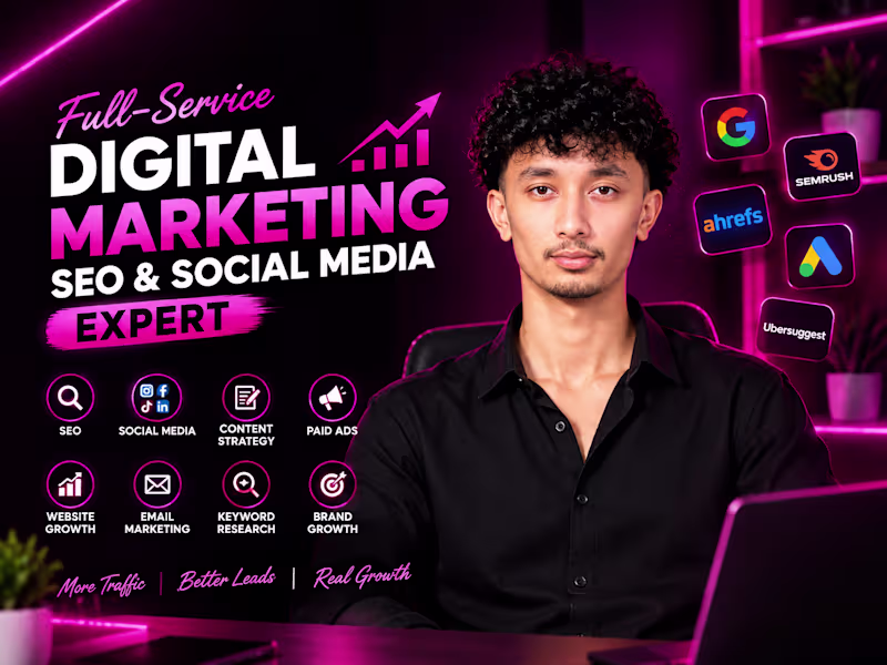 Cover image for Full-Service Digital Marketing, SEO & Social Media Expert