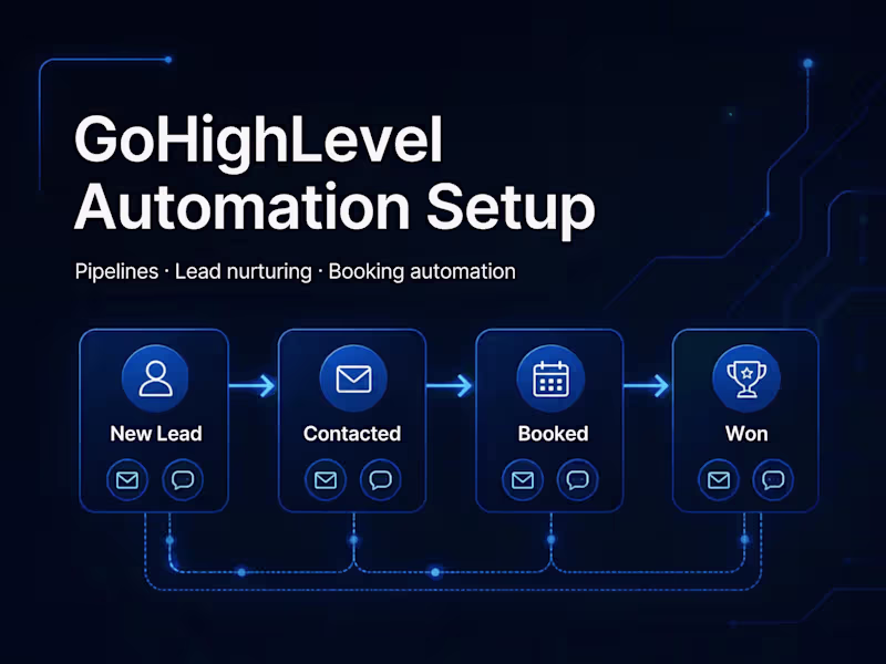 Cover image for GoHighLevel Workflows, Pipelines & Automation Setup