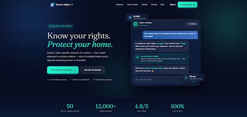 Cover image for RenterRightsAI Web Application Rebuild