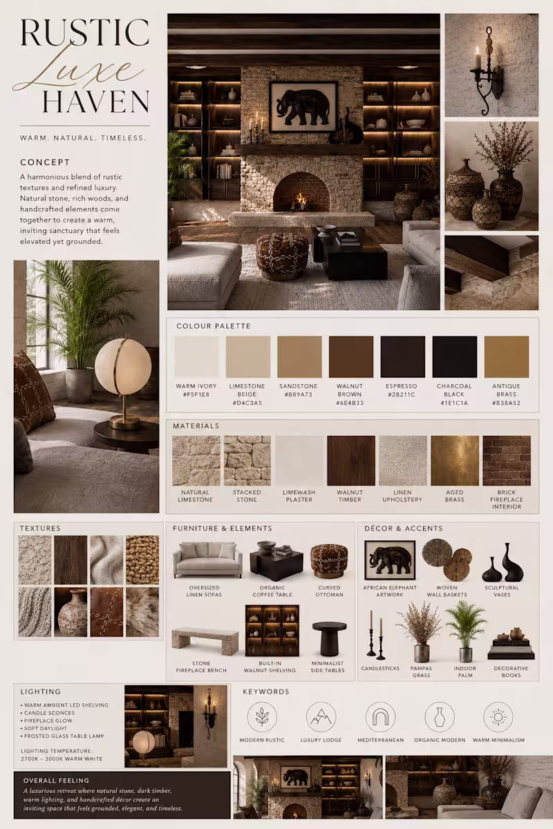 Cover image for Rustic Luxe Haven is inspired