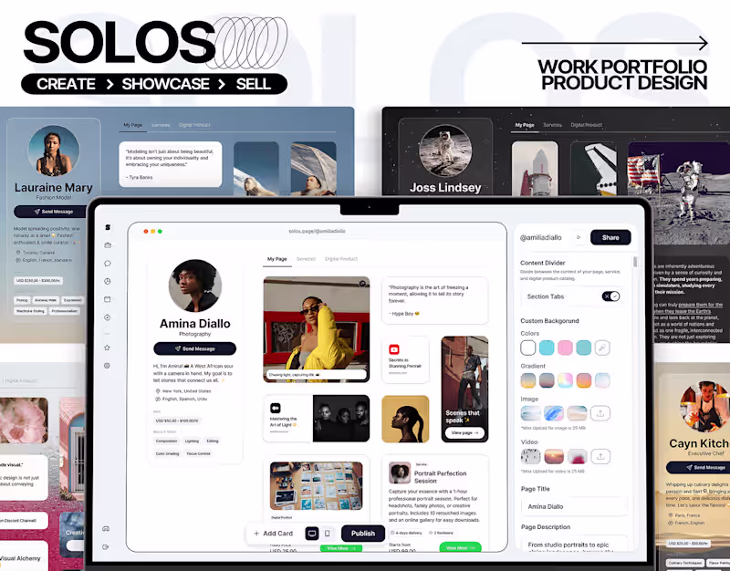 Cover image for UI/UX | Solos'24 - Create, Showcase, & Sell