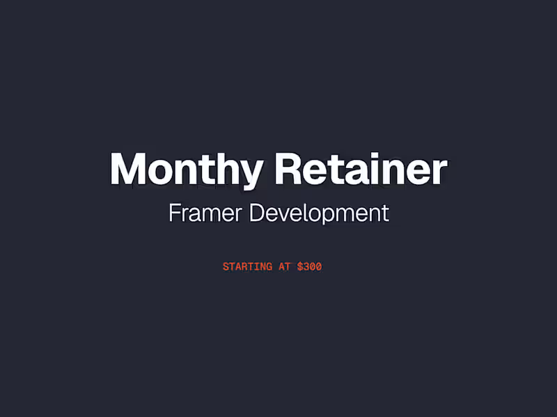 Cover image for Monthly Website Retainer