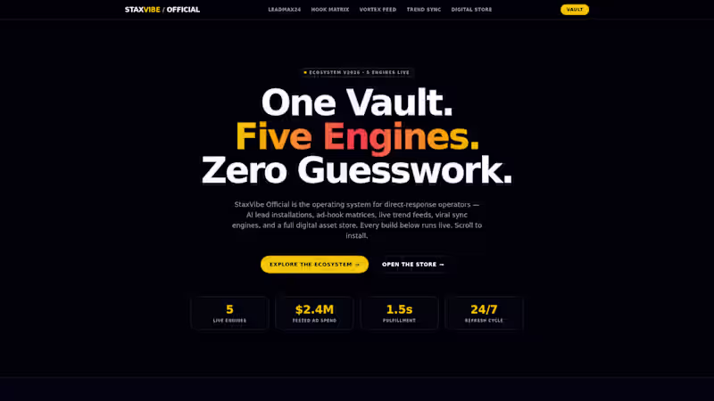 Cover image for StaxVibe: Premium Digital Storefront & Asset Vault