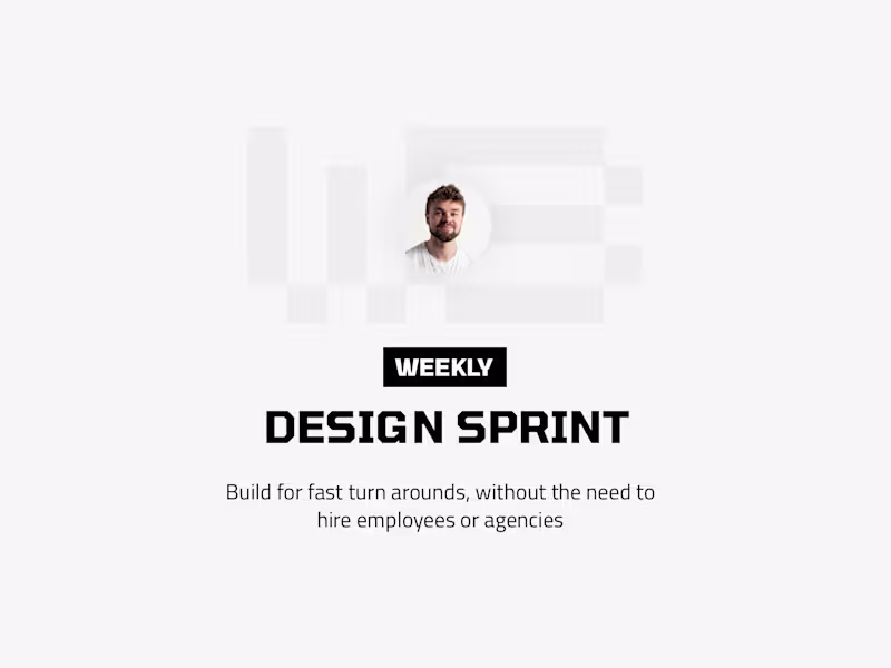 Cover image for Weekly design sprint