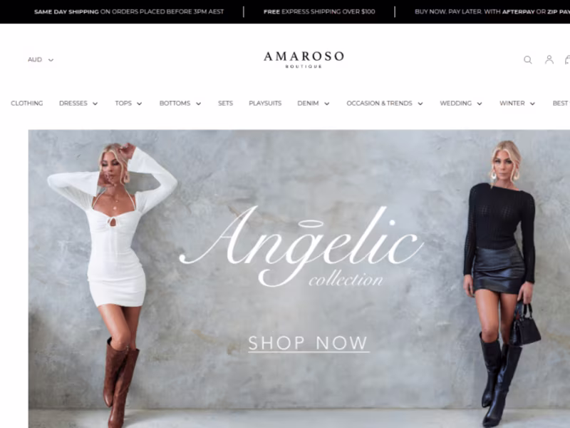Cover image for Amaroso Boutique - E commerce  