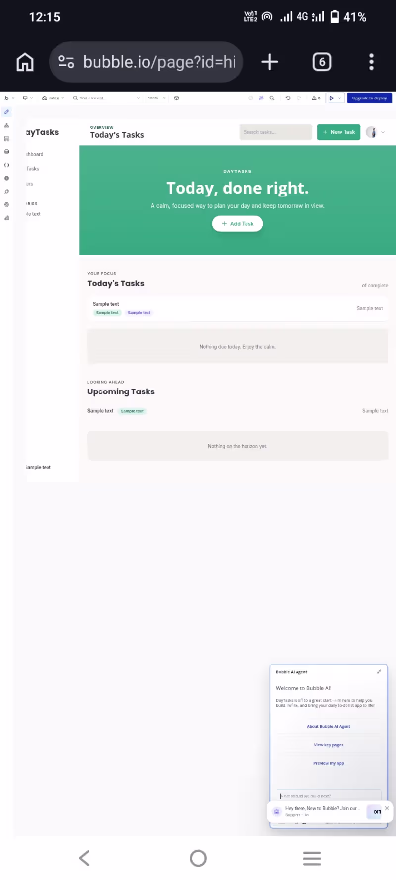 Cover image for This is a task management web application built using Bubble's.