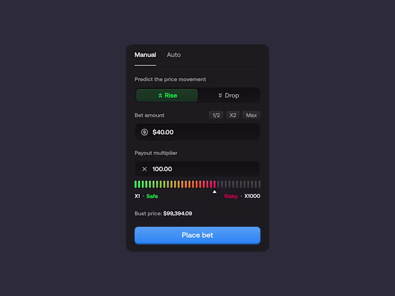 Cover image for Betting form for an iGaming