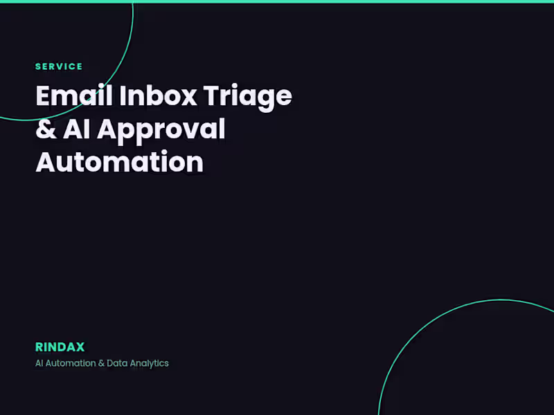 Cover image for Email Inbox Triage & AI Approval Automation