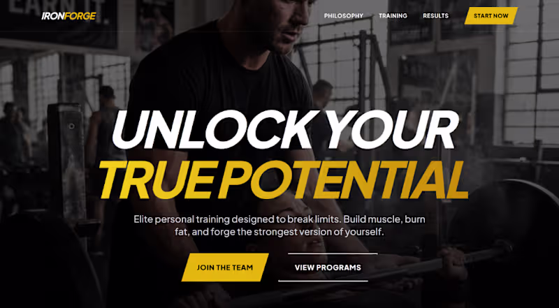 Cover image for Iron Forge / Fitness Coach