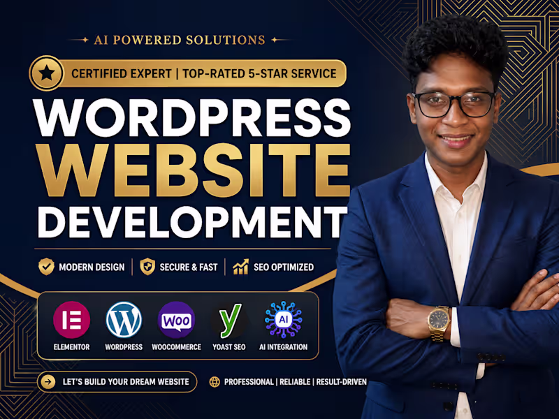 Cover image for I will design and develop a professional wordpress website 