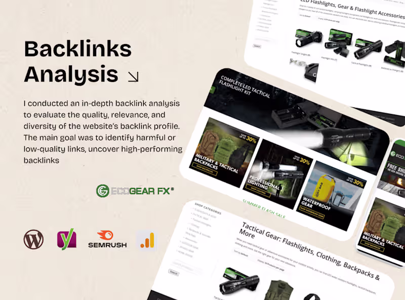 Cover image for Backlink Analysis and Optimization