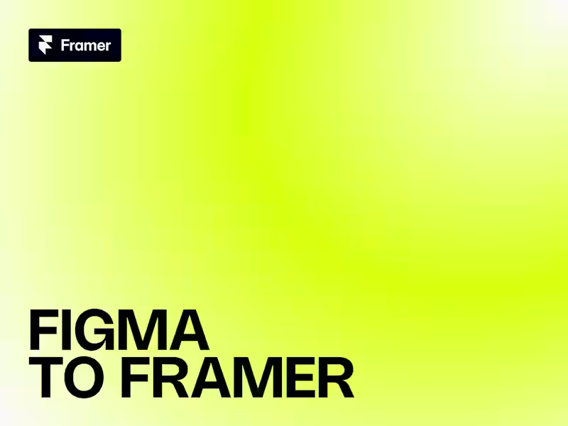 Cover image for Figma to Framer