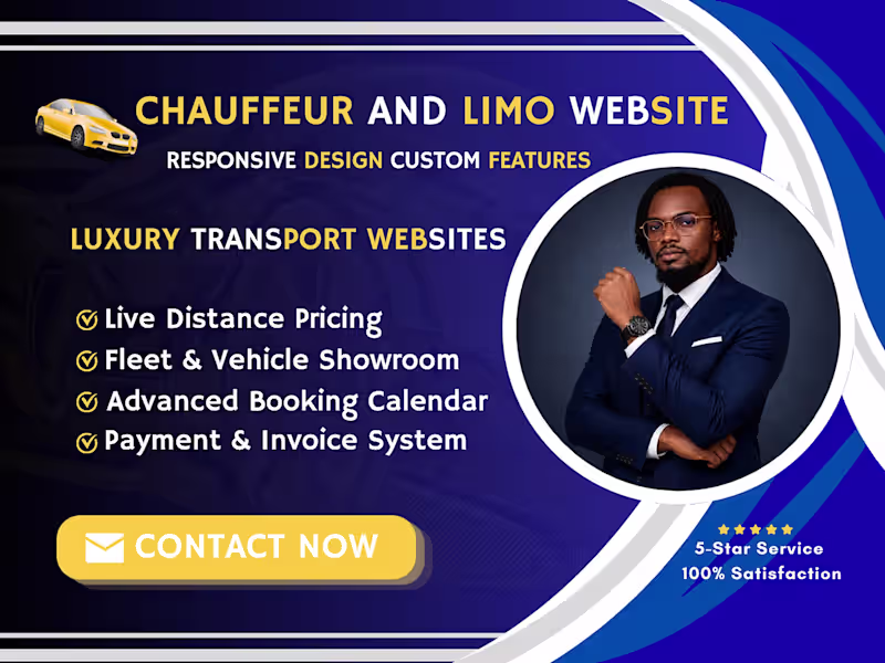 Cover image for Chauffeur, Taxi and Transport Booking Website