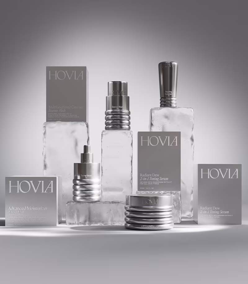 Cover image for HOVIA – Minimalist Skincare | 3D Product Visualizations