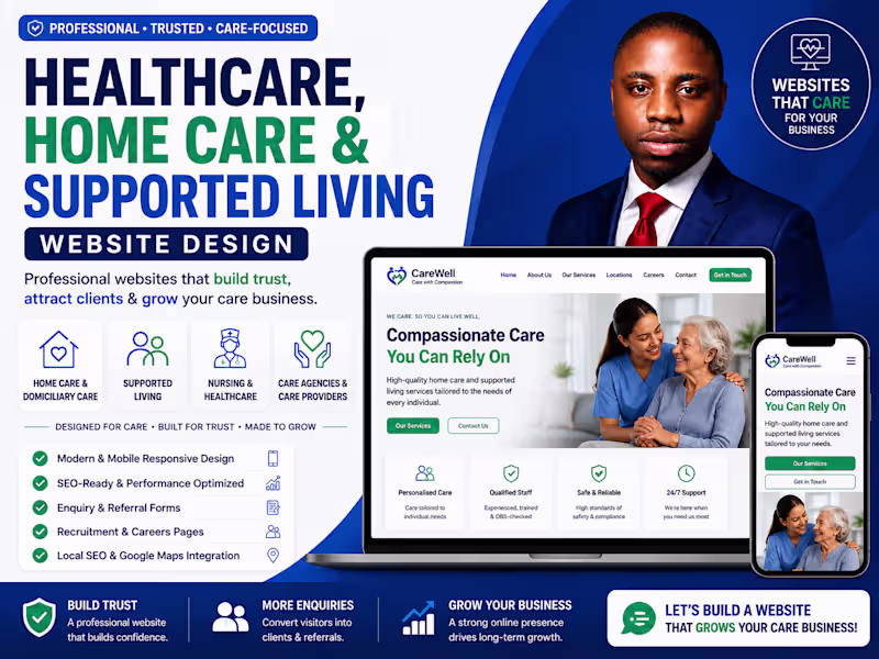 Cover image for Healthcare, Home Care & Supported Living Website Design