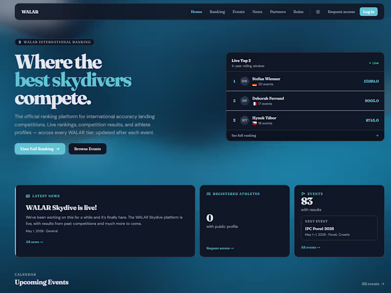 Cover image for Walar Skydive - Web Application