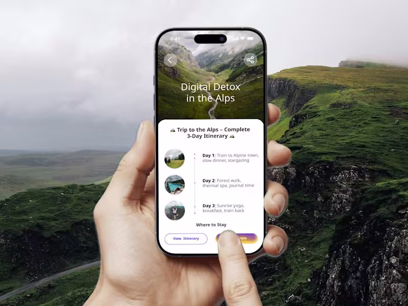 Cover image for AI Travel Planner App Design