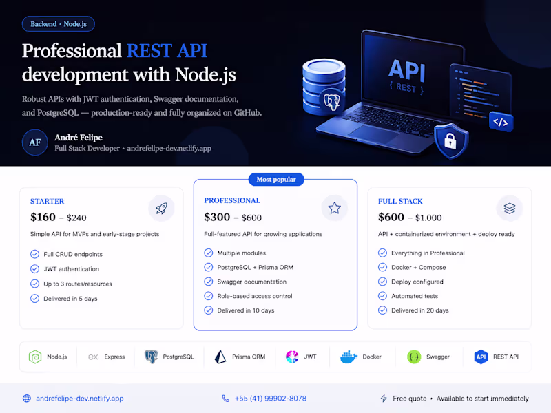 Cover image for REST API Development with Node.js & PostgreSQL