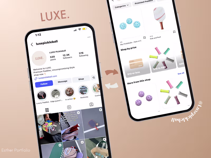 Cover image for Social Media Instagram Growth & Shop Setup for Luxepickleball