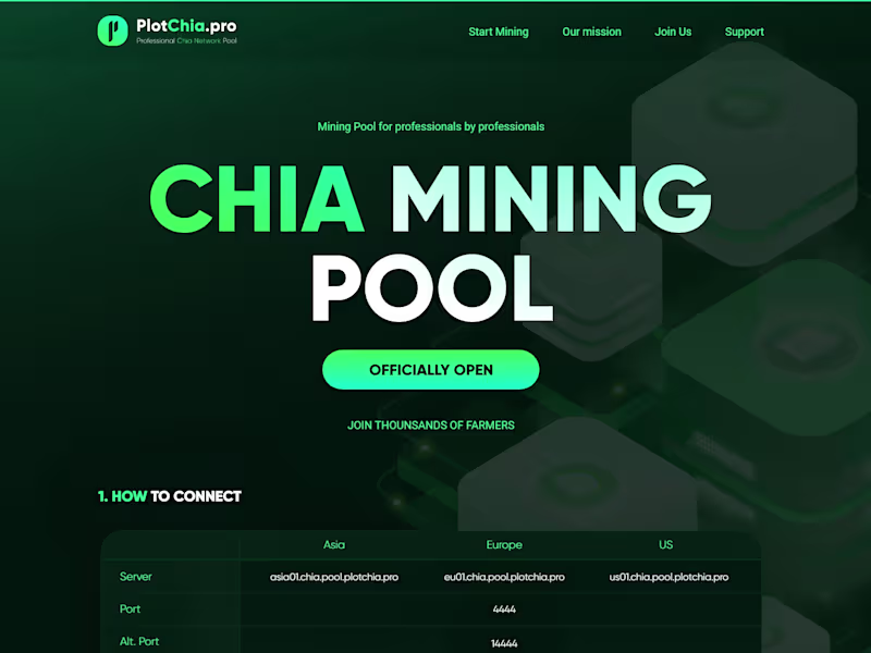 Cover image for Crypto Chia (XCH) - Landing Page