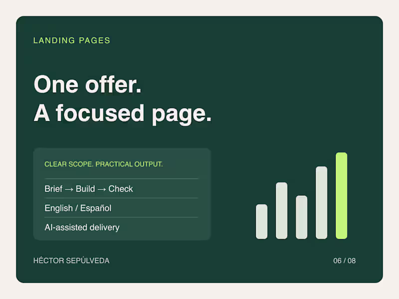 Cover image for Responsive Landing Page for One Product or Service