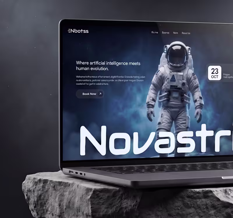 Cover image for Futuristic AI Landing Page |