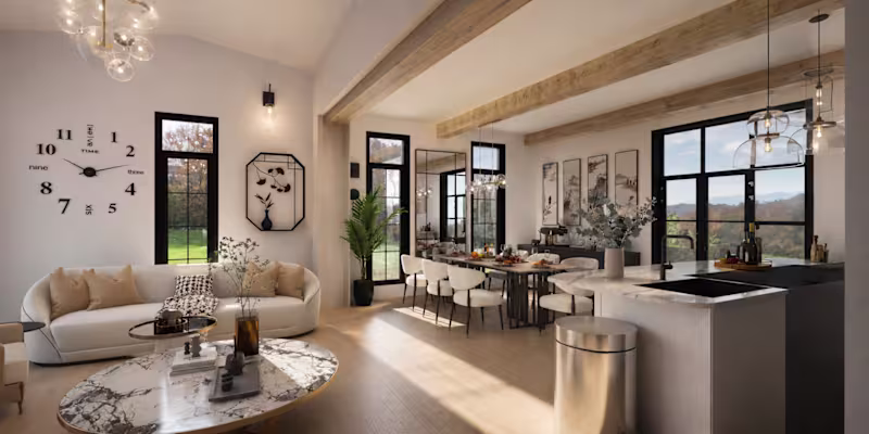 Cover image for Luminous Haven
Open-Plan Living Room |