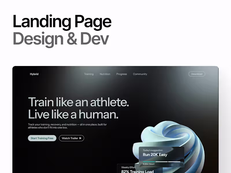 Cover image for Landing Page Design & Framer Development