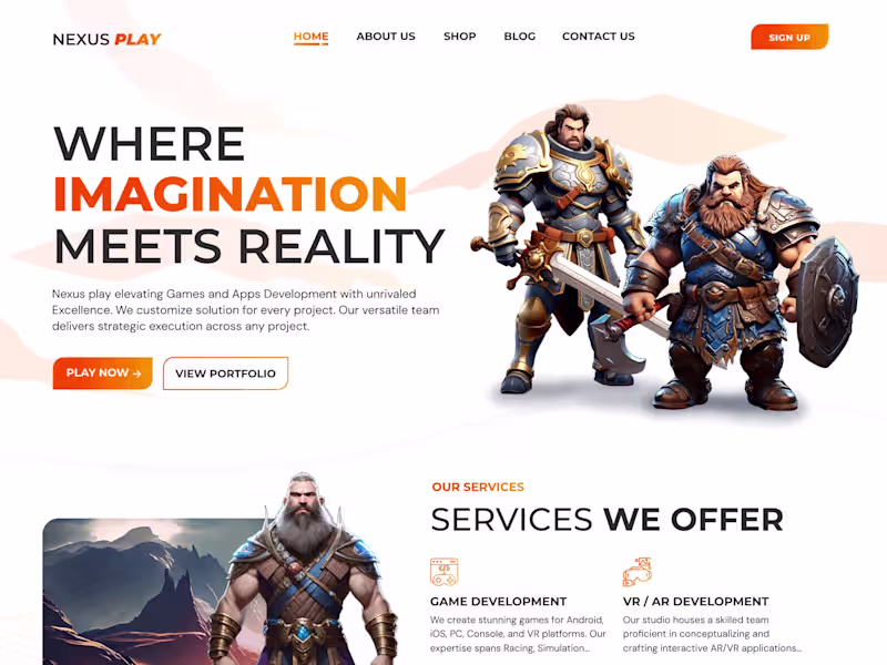 Cover image for Nexus Play  A Gaming Website Platform