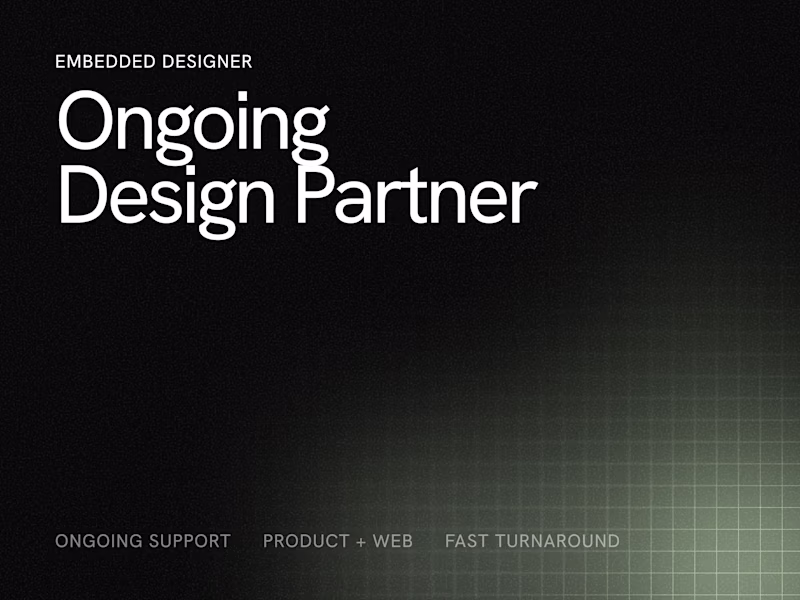 Cover image for Ongoing Design Partner