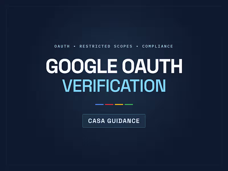 Cover image for I will do google oauth verification with a casa guide