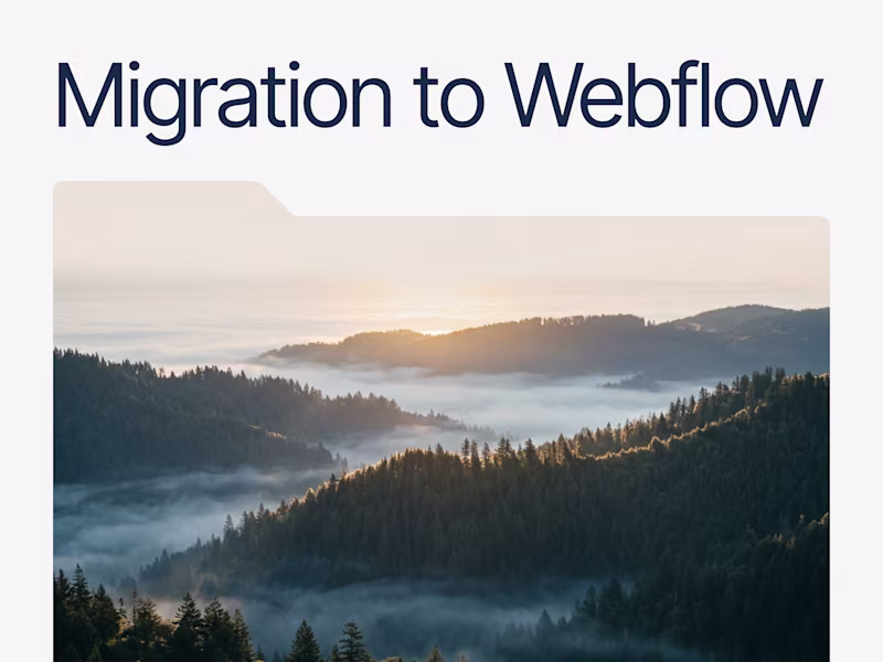Cover image for Webflow Migration — Rebuild, Redirects + SEO