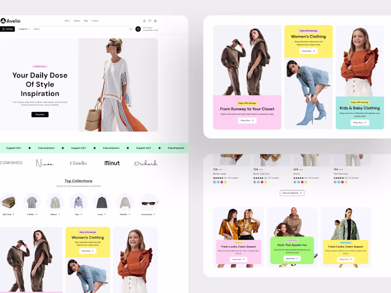 Cover image for Avelio — Modern Fashion eCommerce Website ✨
