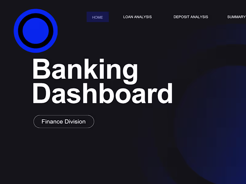 Cover image for Banking Data Analysis Dashboard

Develop a