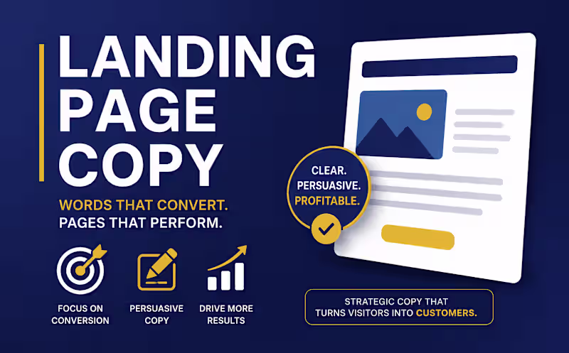 Cover image for I will write landing page copy that converts