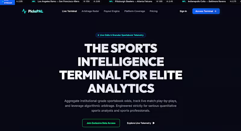 Cover image for PicksPAL — AI Sports Intelligence Platform