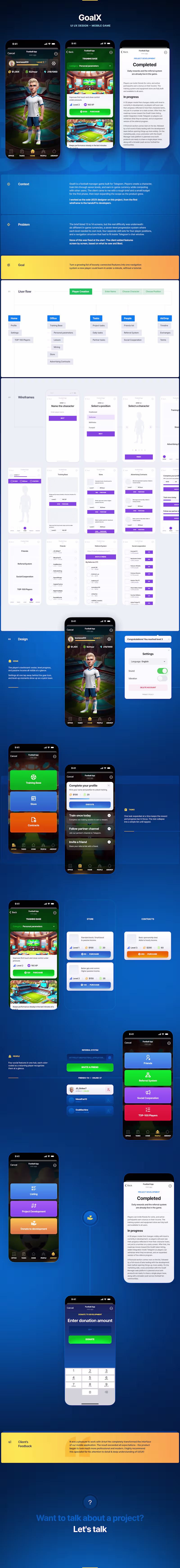 Cover image for GoalX | Football Mini App for Telegram | UI UX Design