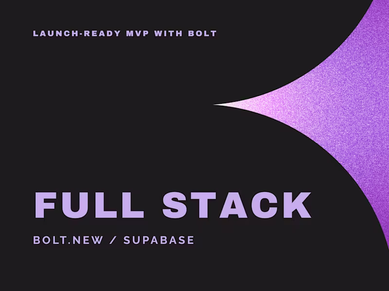 Cover image for Launch-Ready MVP with Bolt