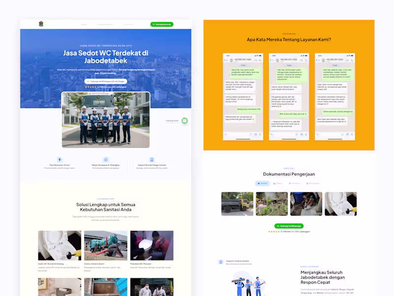 Cover image for Jasa Sedot WC - Wordpress Landing Page