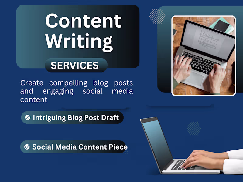 Cover image for Create compelling blog posts and engaging social media content